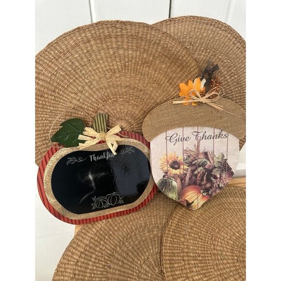 Give Thanks, Thankful Autumn decor signs - Picture 1 of 12